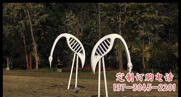 南阳精美不锈钢仙鹤雕塑