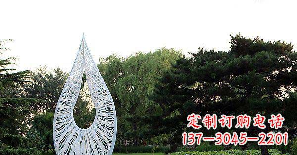 南阳精美水滴不锈钢雕塑