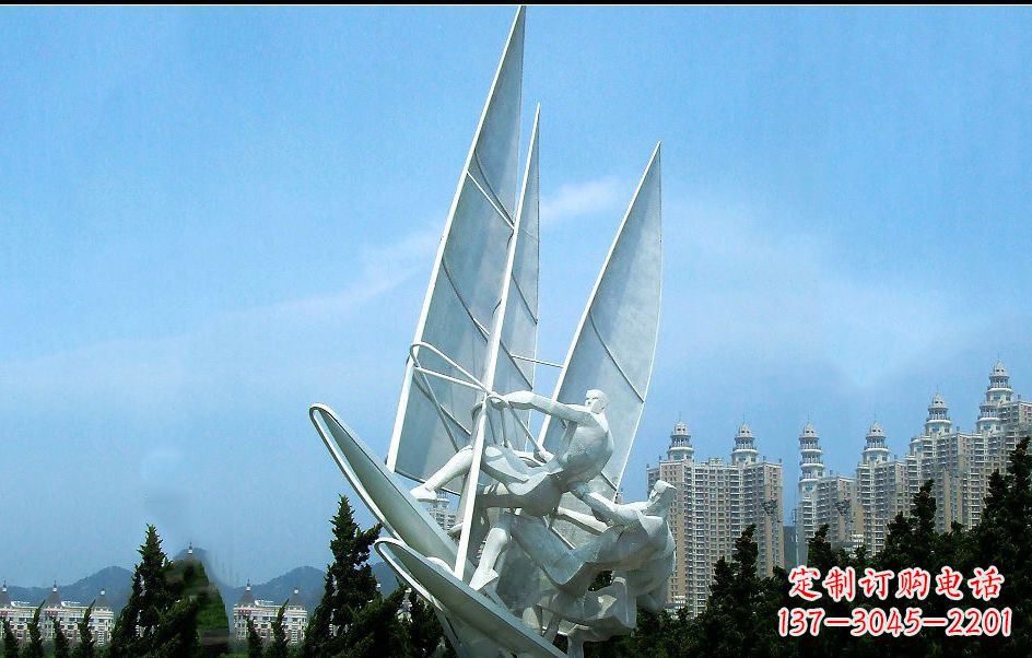 南阳不锈钢帆船比赛雕塑