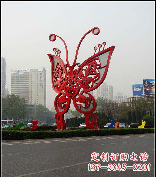 南阳大型不锈钢蝴蝶雕塑
