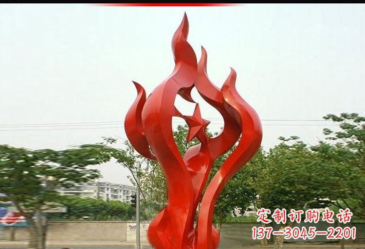 南阳 不锈钢火炬雕塑-美轮美奂