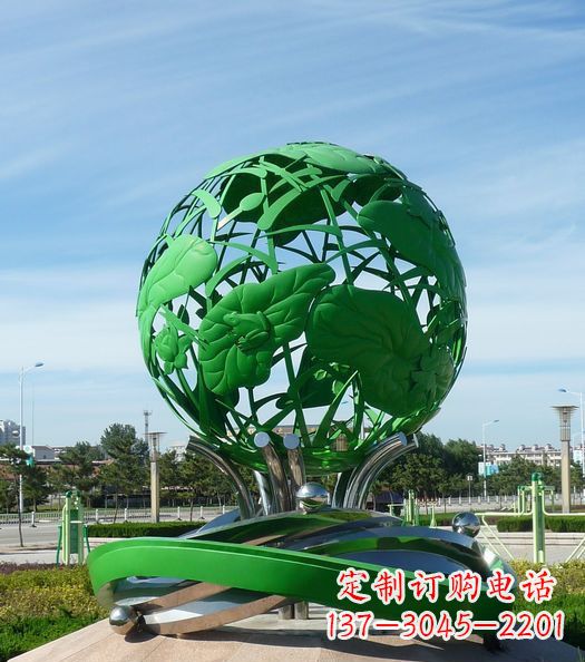 南阳不锈钢镂空荷叶青蛙雕塑
