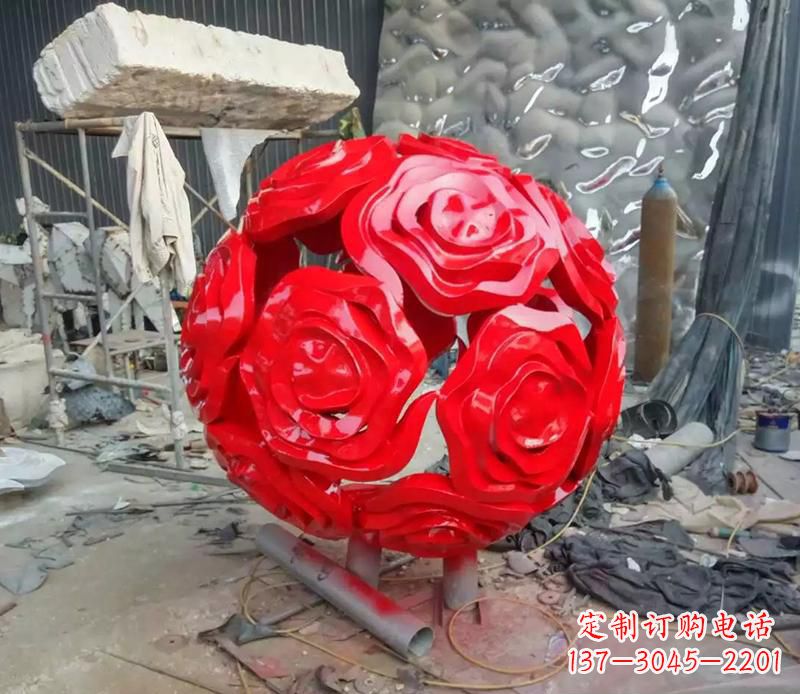 南阳优雅柔美的玫瑰雕塑