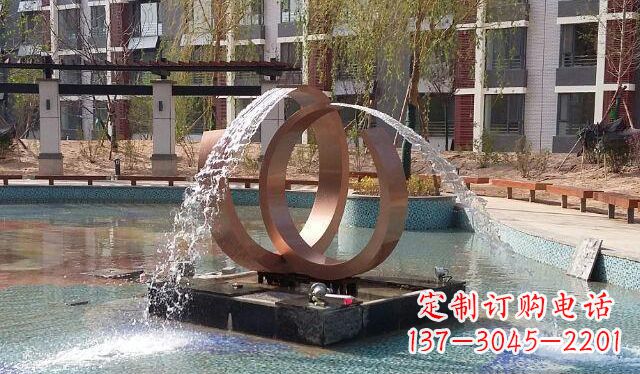 南阳高贵典雅的不锈钢喷泉雕塑