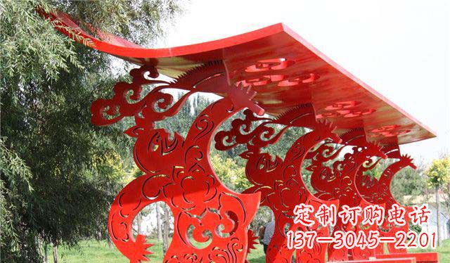 南阳新潮不锈钢公园凉亭雕塑