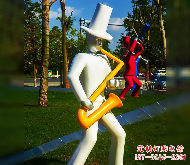 南阳精美的萨克斯不锈钢雕塑
