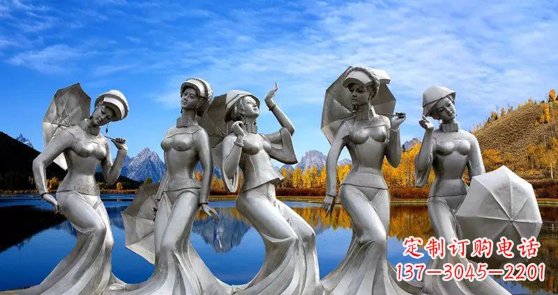 南阳现代少女雕塑