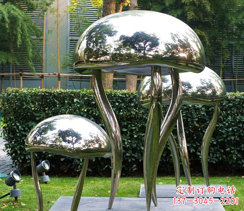 南阳艺术水母不锈钢雕塑