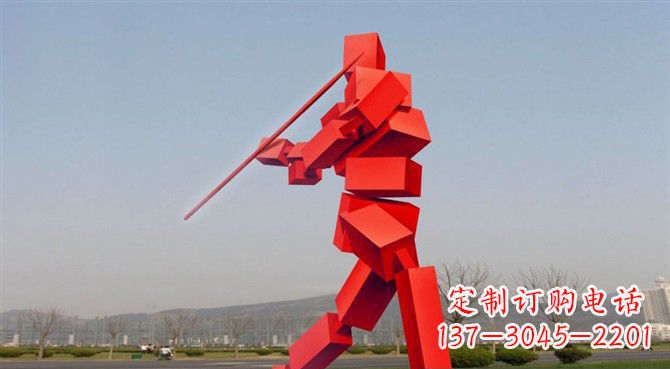 南阳定制不锈钢标枪雕塑