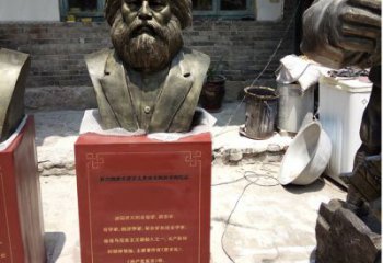 南阳欣赏历史，珍藏马克思头像雕塑