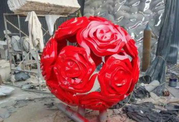 南阳优雅柔美的玫瑰雕塑