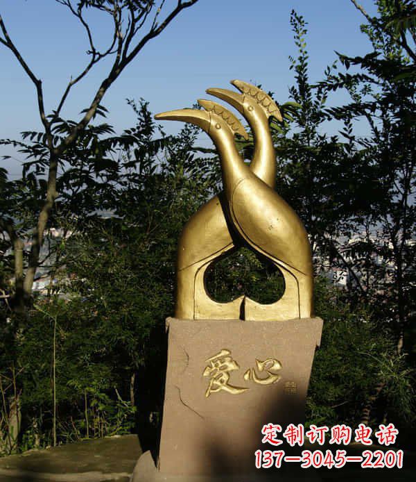 南阳新中式装饰铜雕 孔雀景观雕塑