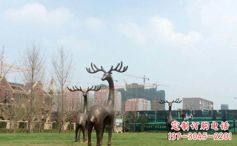 南阳唯美梅花鹿铜雕