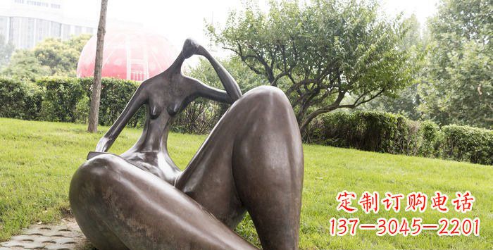 南阳独特而精美的抽象女人铜雕