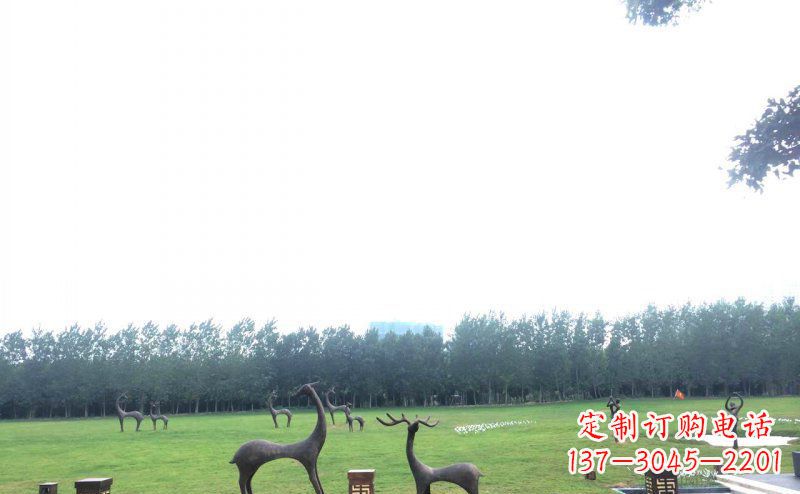 南阳定制铜动物雕塑 – 小鹿