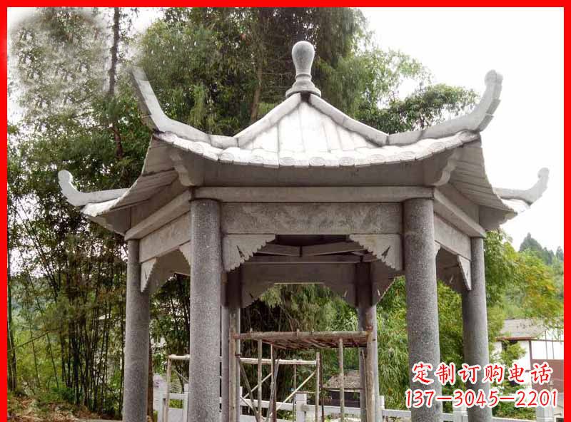 南阳复古公园石凉亭雕塑