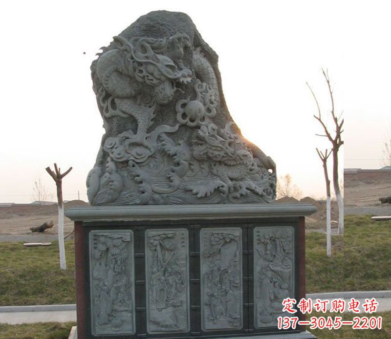 南阳精美的大理石龙雕塑