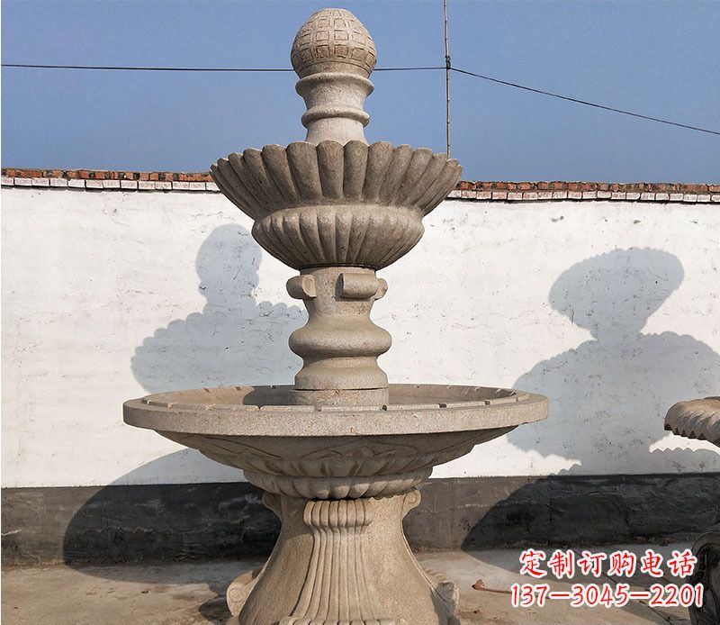 南阳中领雕塑定制公园大理石喷泉雕塑