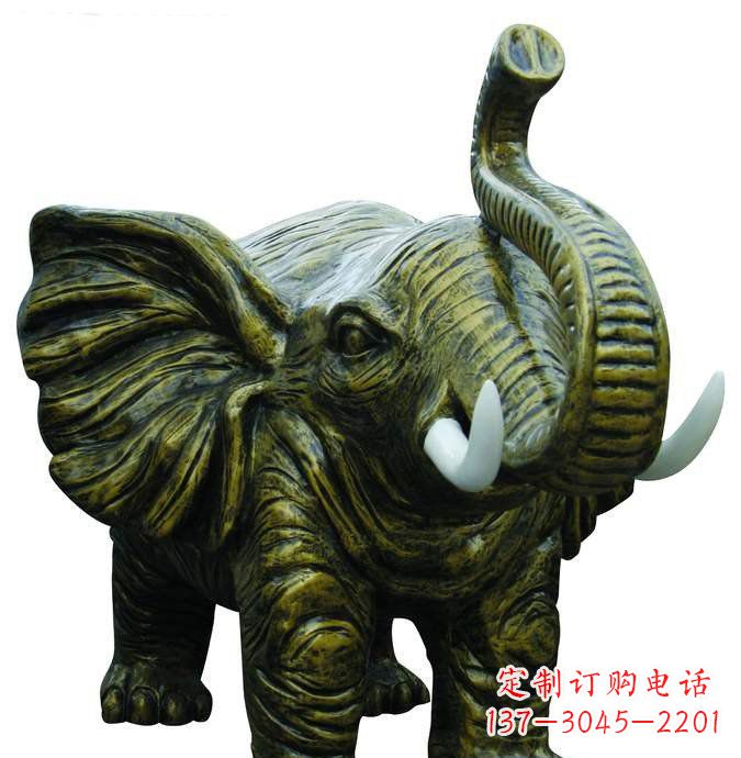 南阳公园大象动物铜雕