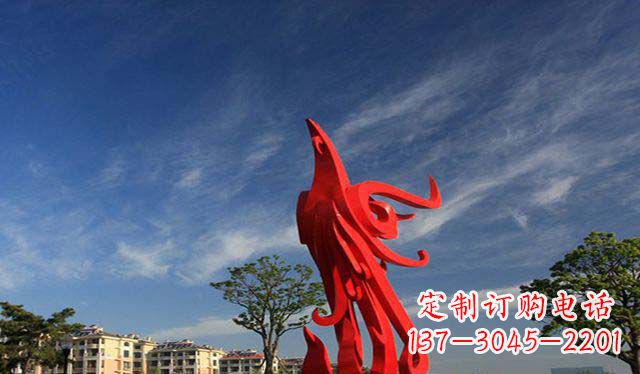 南阳精美不锈钢凤凰雕塑