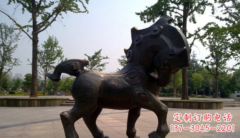 南阳中领雕塑灵动小马铜雕