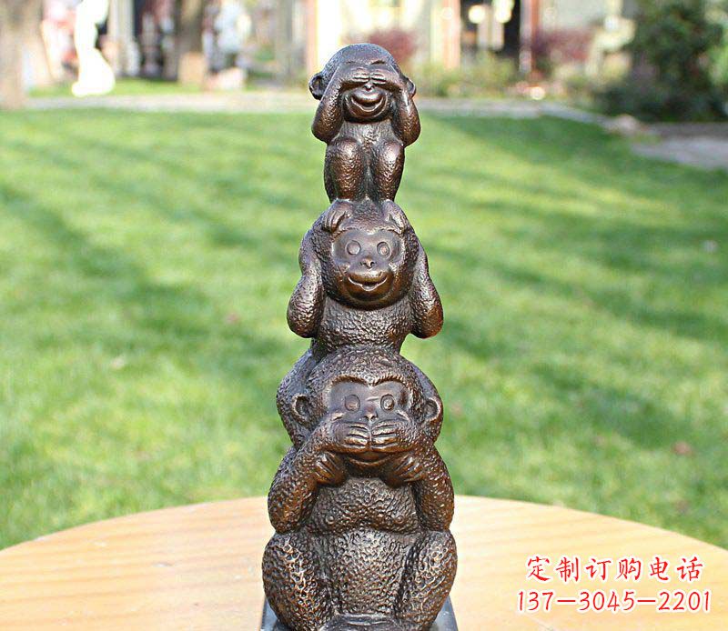 南阳高品质铜雕罗汉叠罗汉塑像