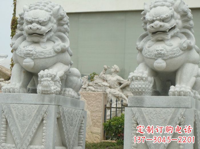 南阳高端大理石狮子石雕