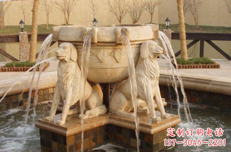 南阳喷泉狗石雕