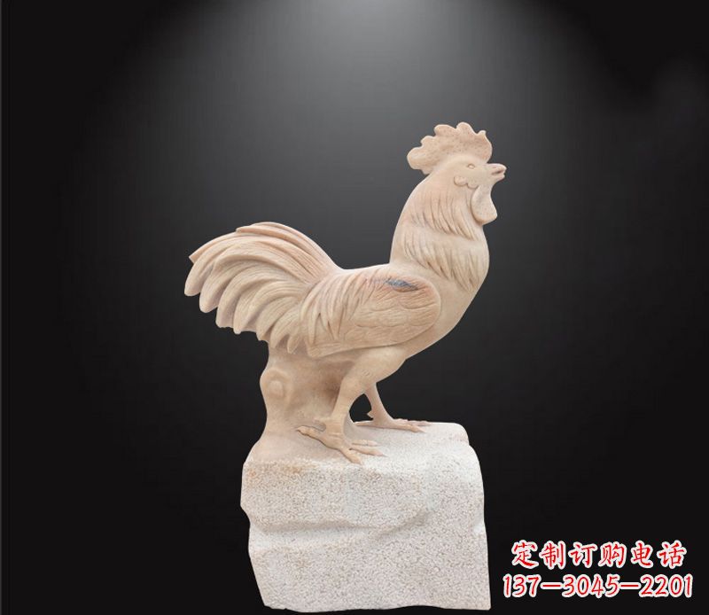 南阳公园动物公鸡石雕