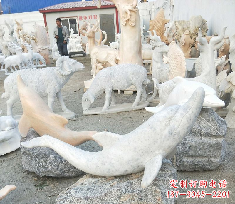 南阳精美海豚雕塑,添点视觉亮点