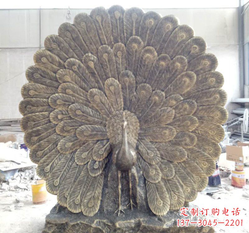 南阳艺术设计精美铜孔雀雕塑