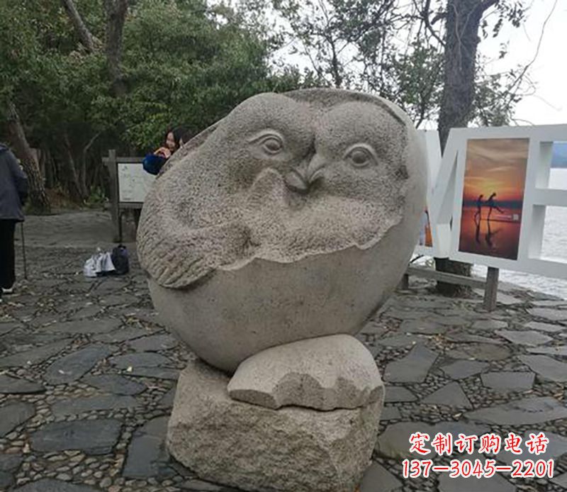 南阳中领雕塑 | 鸳鸯石雕精美定制