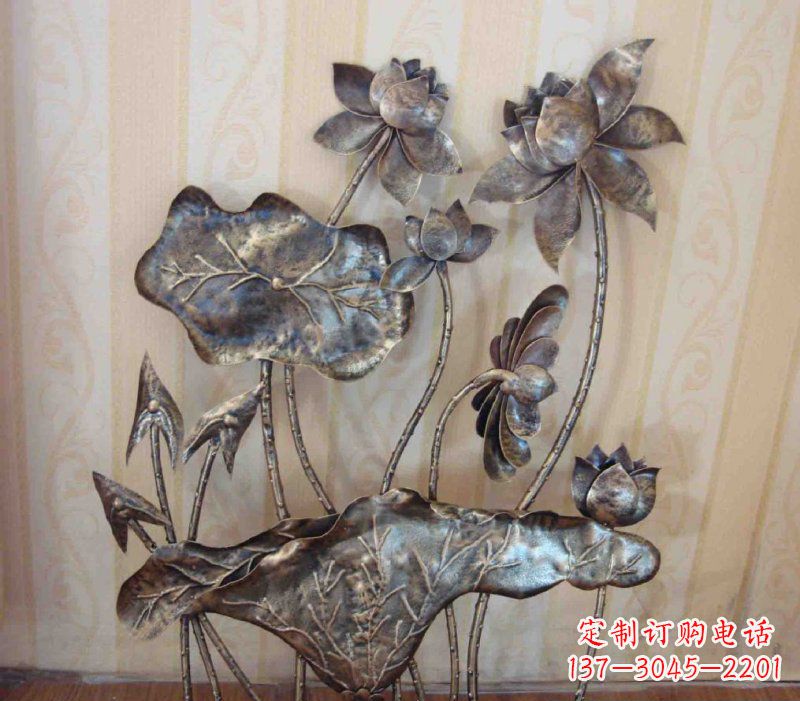 南阳中领雕塑精美莲花锻铜雕塑景观