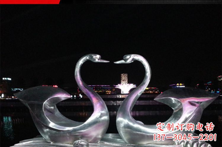 南阳中领雕塑定制不锈钢仙鹤雕塑