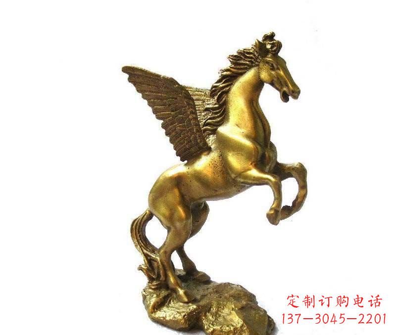 南阳公园飞马动物铜雕