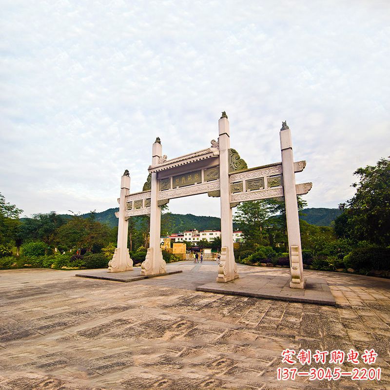 南阳精美石牌坊雕塑