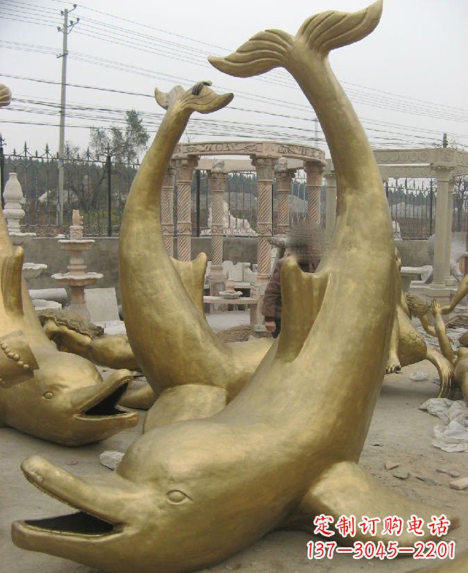 南阳海豚铜雕 精美装饰