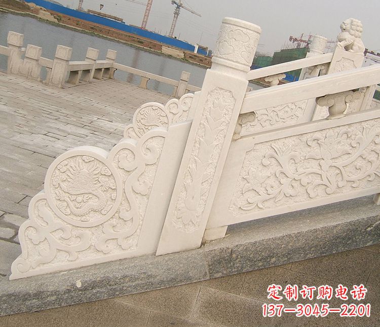 南阳汉白玉精美园林栏板雕塑