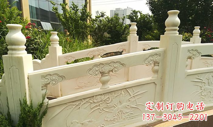 南阳精美汉白玉石拱桥雕塑