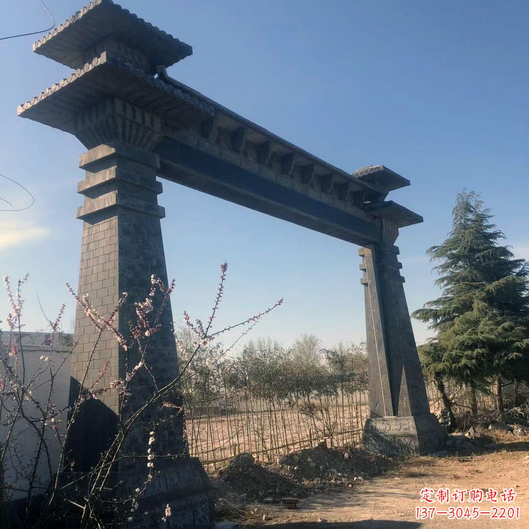 南阳高雅独特的汉阙大门石雕