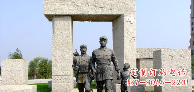 南阳纪念红军的铜雕制品