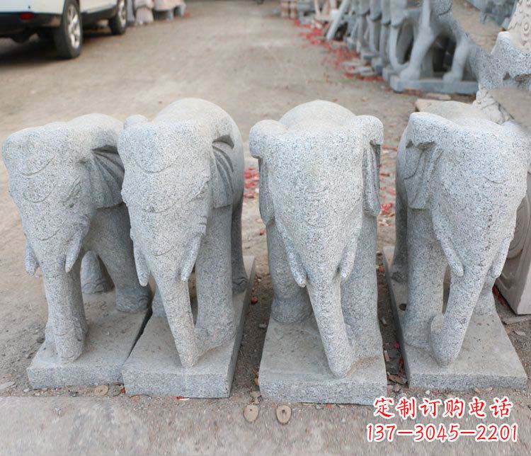 南阳公园吉祥如意大象动物石雕