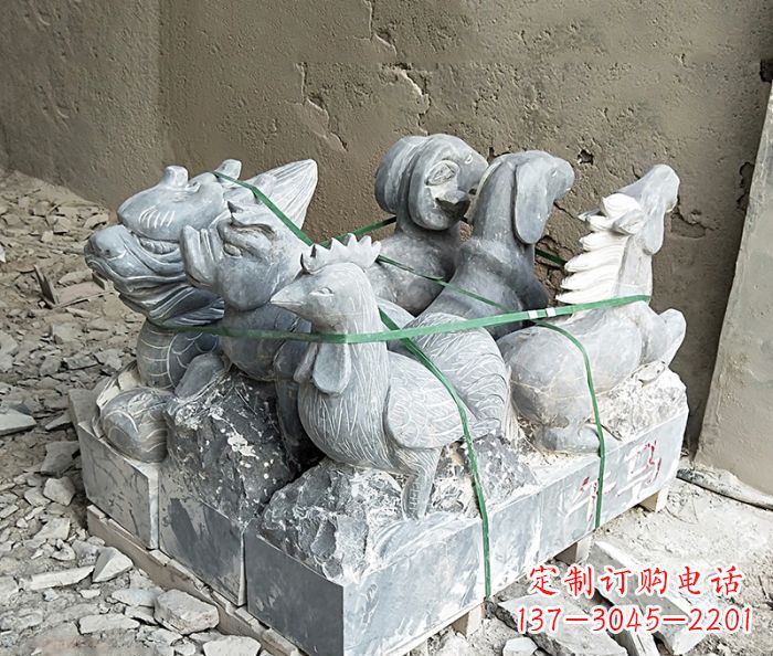 南阳大理石12生肖石雕