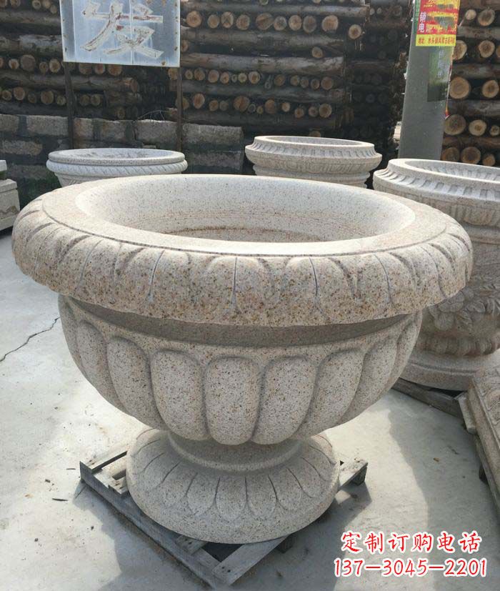 南阳高质量大理石花盆石雕