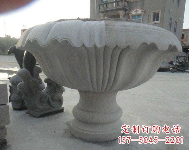 南阳高端大理石花盆雕塑