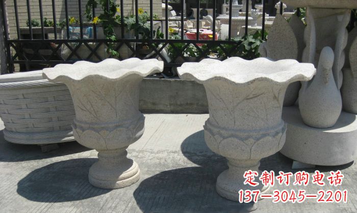 南阳大理石花盆雕塑