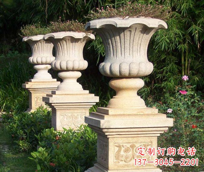 南阳高质量大理石花盆石雕