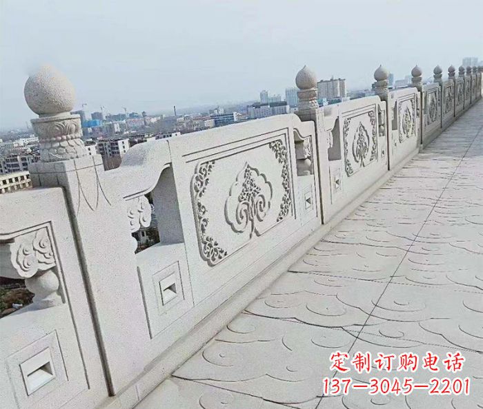 南阳公园景观大理石栏板石雕 (7)