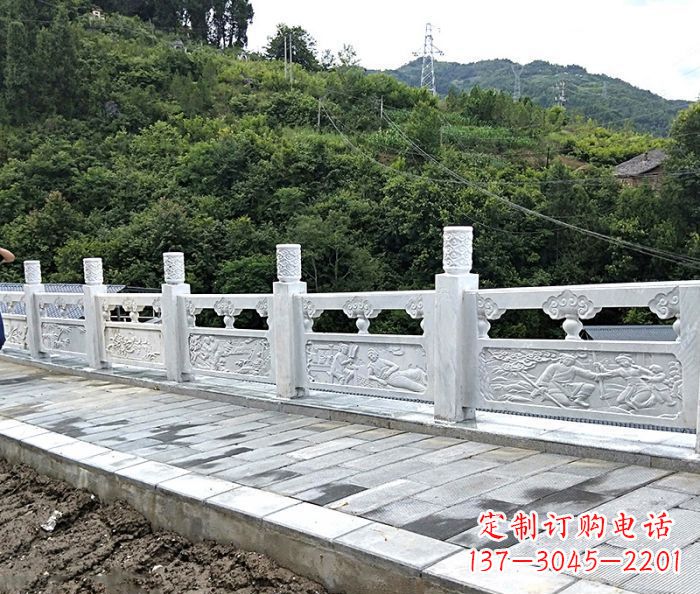南阳专为公园景观定制的大理石栏板石雕