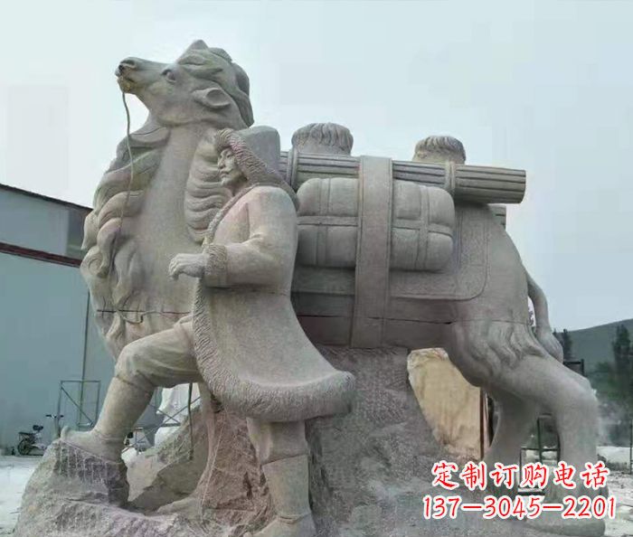 南阳公园景观大理石骆驼石雕